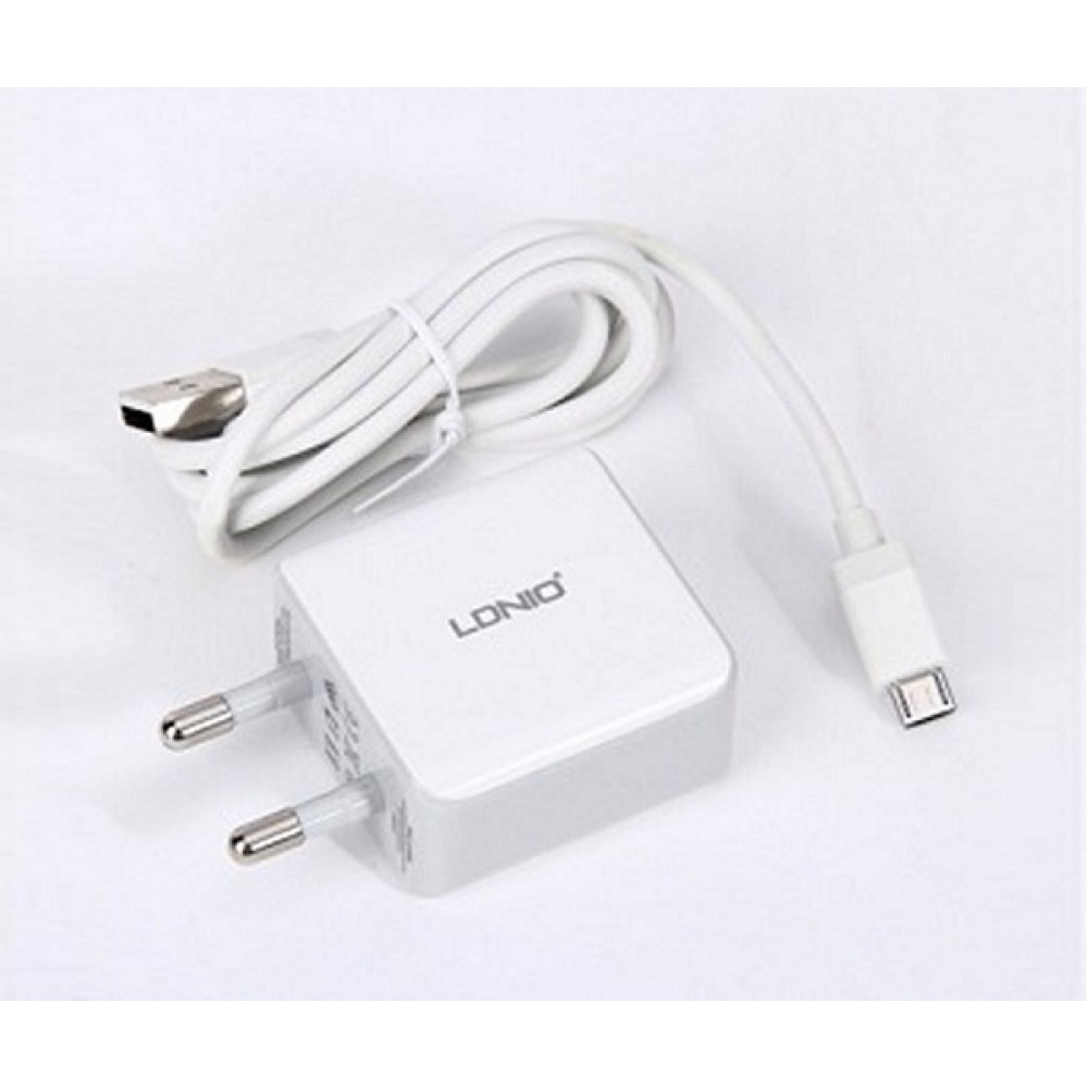 LDNIO 2.1A Dual USB Fast Charger Data Cable Android